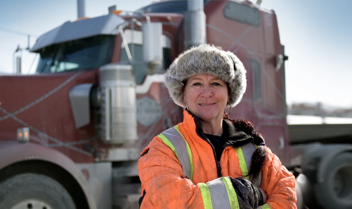 Female Truck Driver Northeastern Ontario